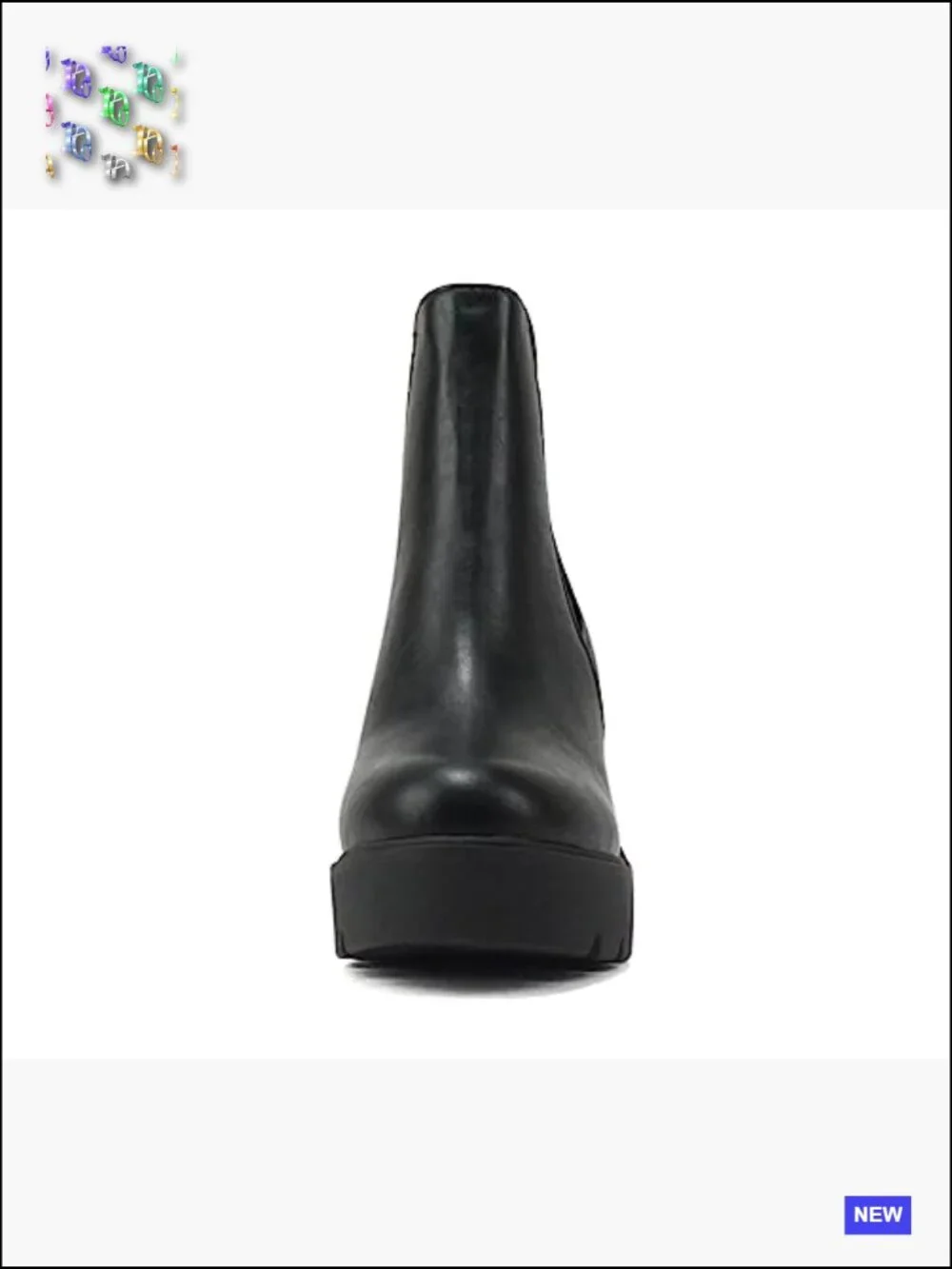 Lug Sole High Heel Chelsea Ankle Bootie Stack Block Heel Stretchy Side Elastic